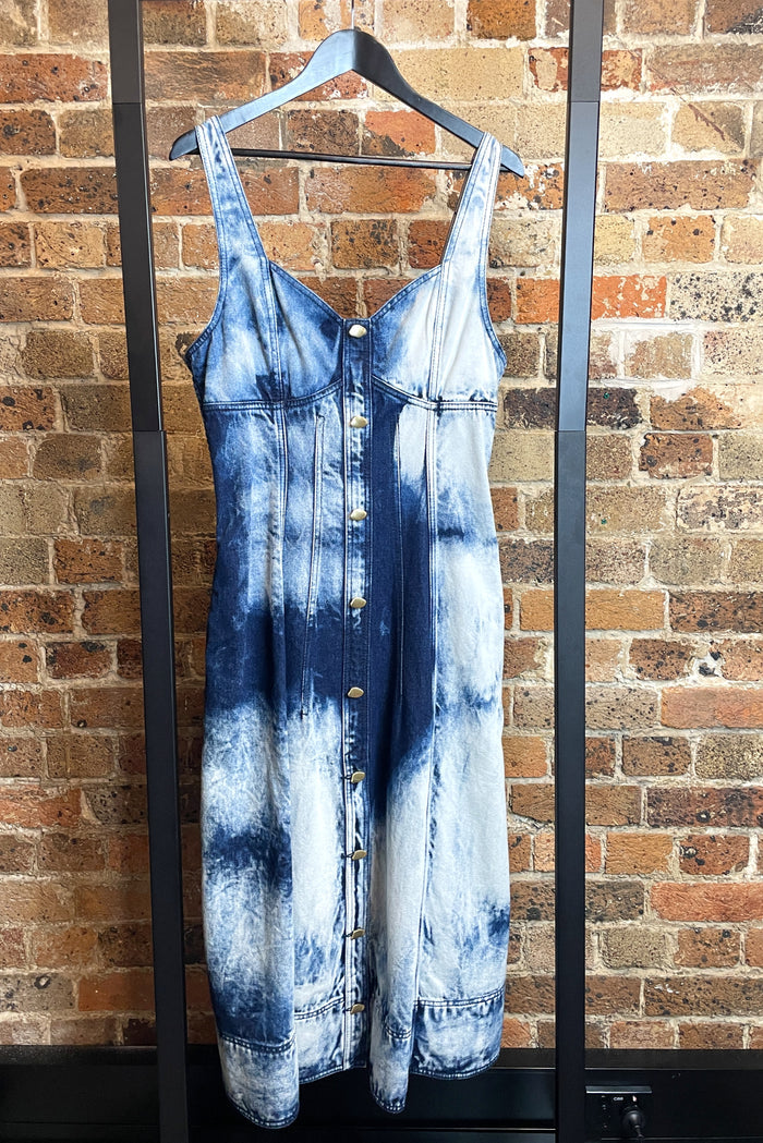 Aje Enigma Denim Midi Dress image 1