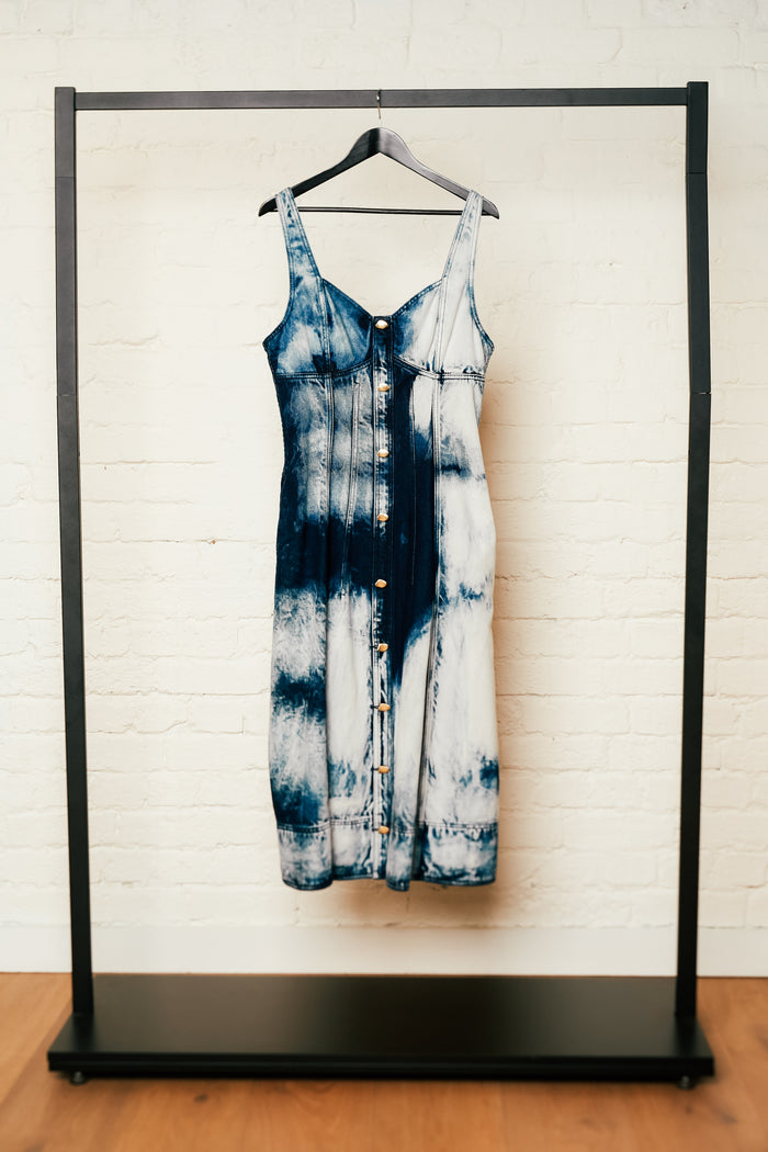 Aje Enigma Denim Midi Dress image 3