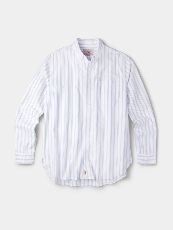Aubin Lilac Stripe Aldridge Oxford Button Down Shirt | Oxford Shirt