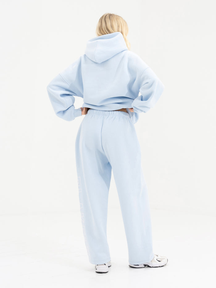 Alexis Wide Leg Sweatpants - Powder Blue