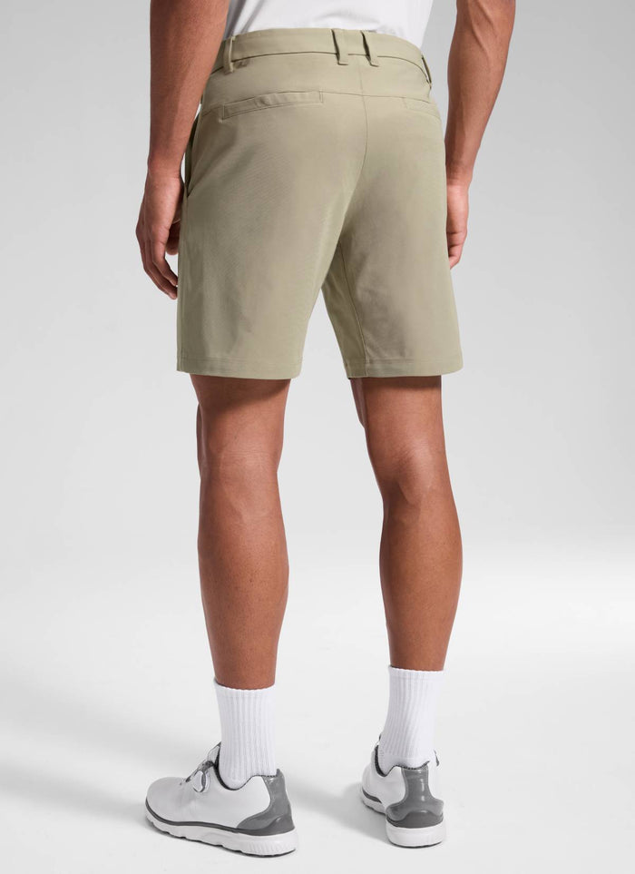 CRZ YOGA Men's Work Classic Fit All-Day Comfort Golf Shorts Pocket 7'' Khali Barley