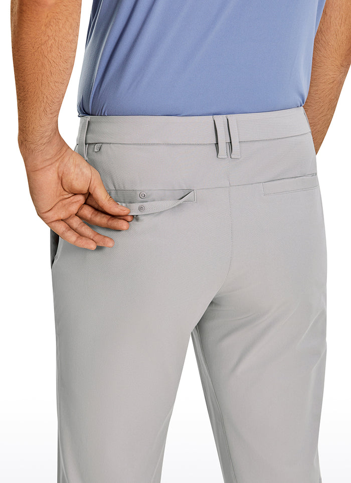CRZ YOGA Mens Work Classic Fit All-Day Comfort Golf Pants Pockets 34'' Gull Gray