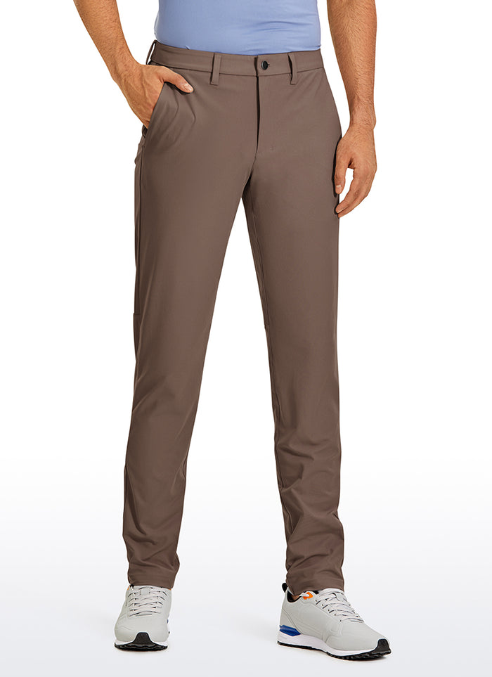 CRZ YOGA Mens Work Classic Fit All-Day Comfort Golf Pants Pockets 34'' Dark Mocha