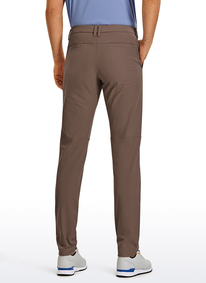 CRZ YOGA Mens Work Classic Fit All-Day Comfort Golf Pants Pockets 34'' Dark Mocha
