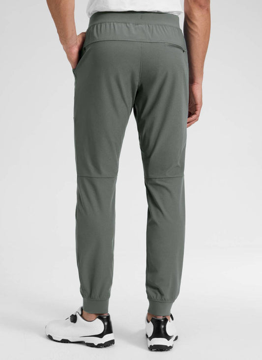 CRZ YOGA Mens Work Slim Fit All-Day Comfort Golf Joggers 30'' Grey Sage