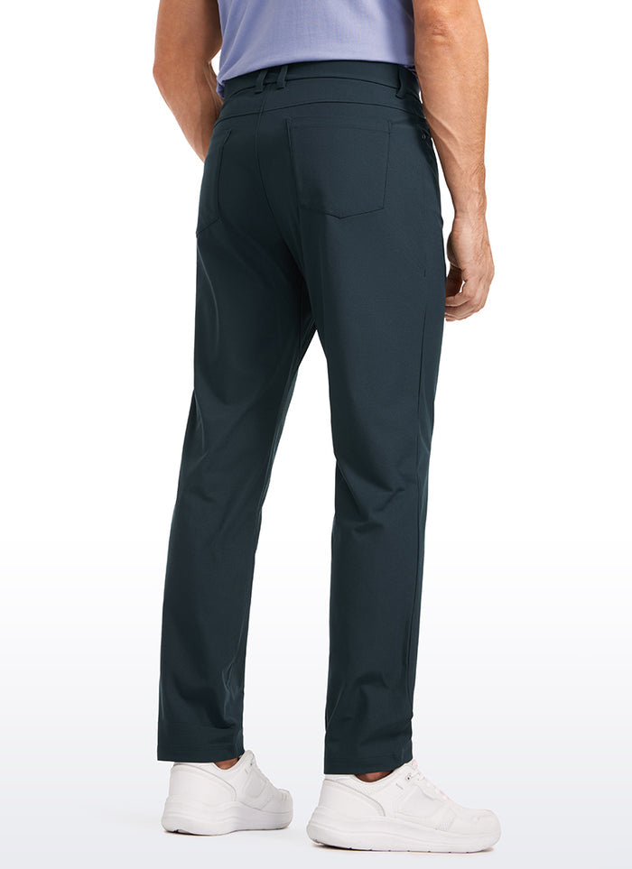CRZ YOGA Mens Work Slim Fit All-Day Comfort Golf Pants 5 Pockets 34'' True Navy