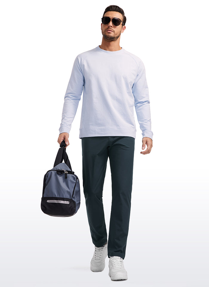 CRZ YOGA Mens Work Slim Fit All-Day Comfort Golf Pants 5 Pockets 34'' True Navy