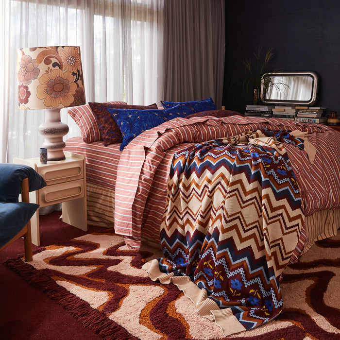 Andrea Linen-Silk Pillowcase - Ultramarine Standard