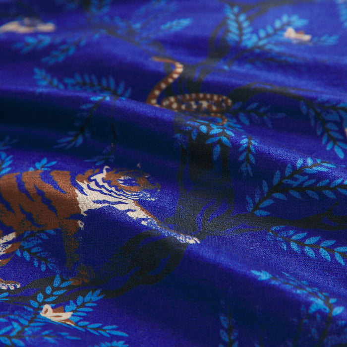 Andrea Linen-Silk Pillowcase - Ultramarine Standard