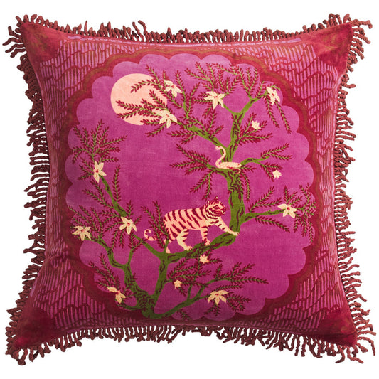 Andrea Velvet Cushion - Pansy Feather Insert