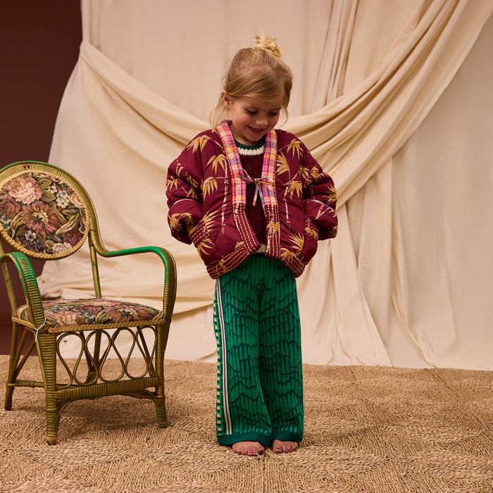 Aneta Kids Quilted Jacket - Rosewood 3