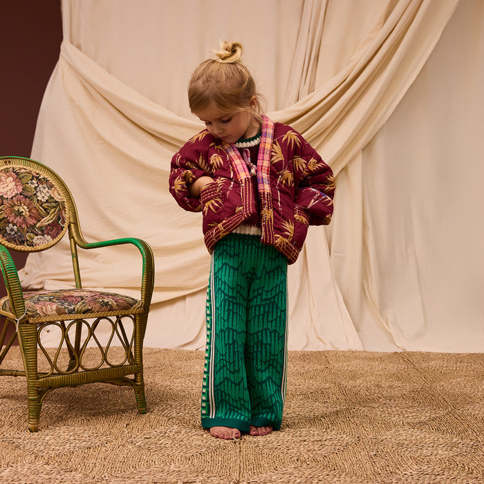 Aneta Kids Quilted Jacket - Rosewood 3