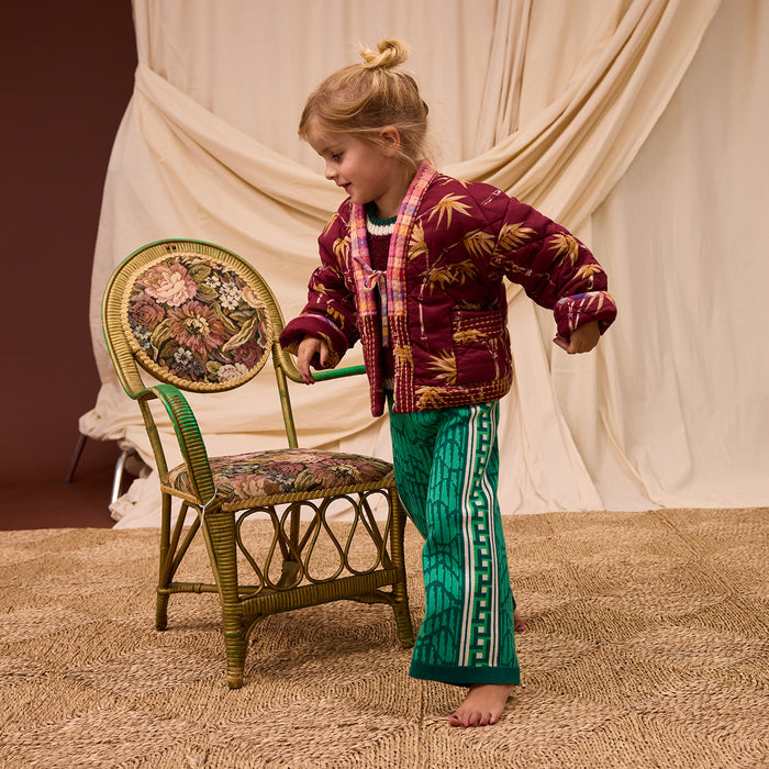 Aneta Kids Quilted Jacket - Rosewood 3