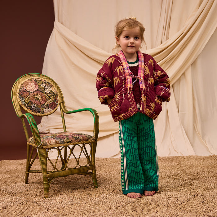 Aneta Kids Quilted Jacket - Rosewood 3