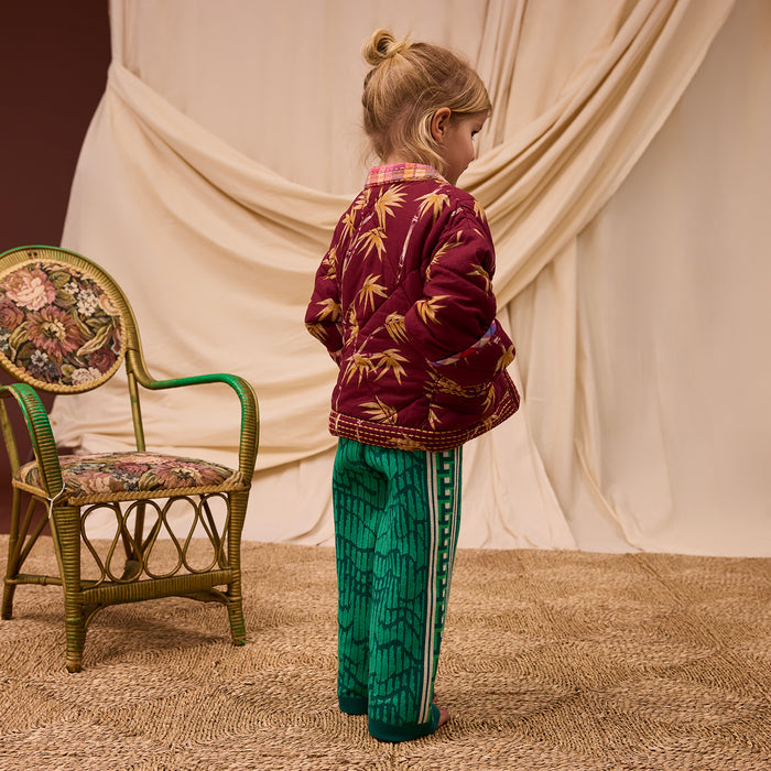 Aneta Kids Quilted Jacket - Rosewood 3