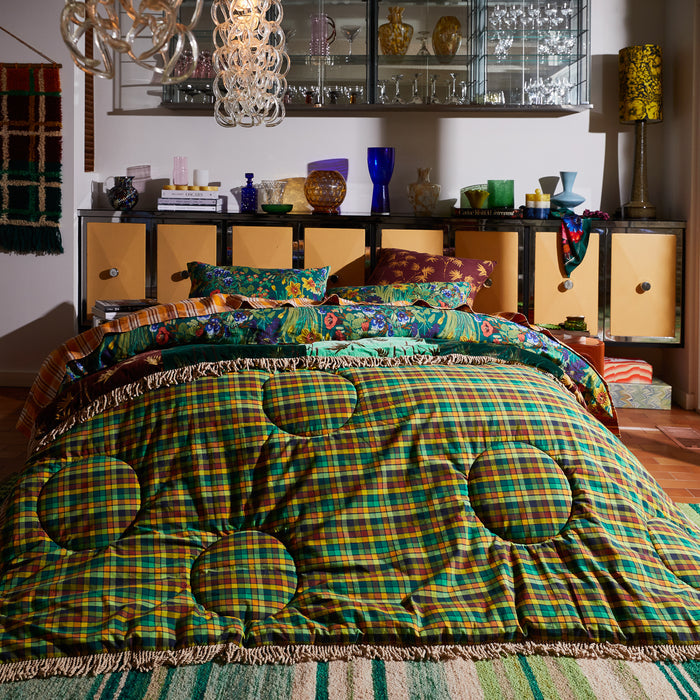 Aneta Patchwork Velvet Bedcover