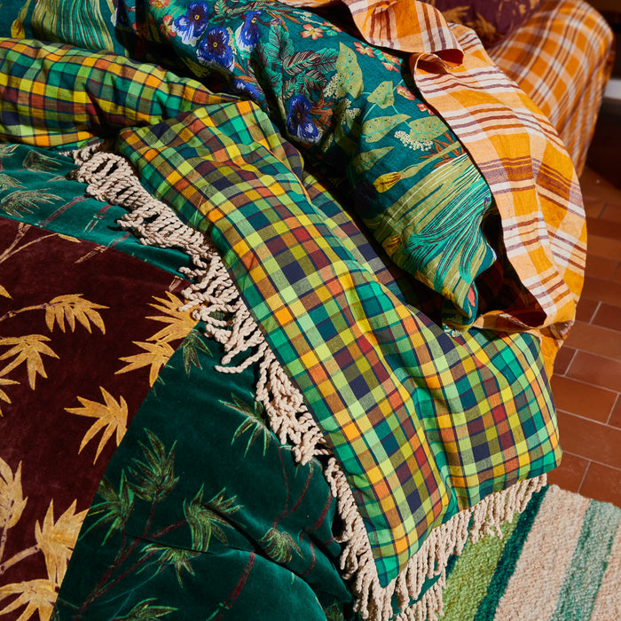 Aneta Patchwork Velvet Bedcover