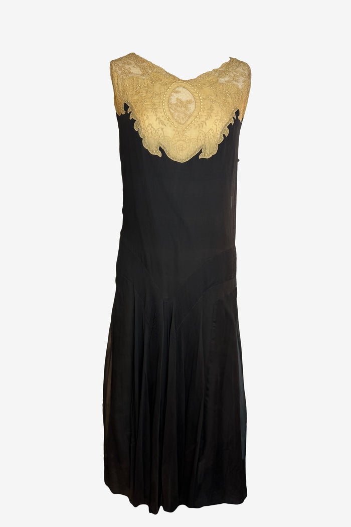 Antique 1920's Silk Flapper Midi Dress image 0