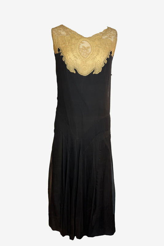 Antique 1920's Silk Flapper Midi Dress image 0