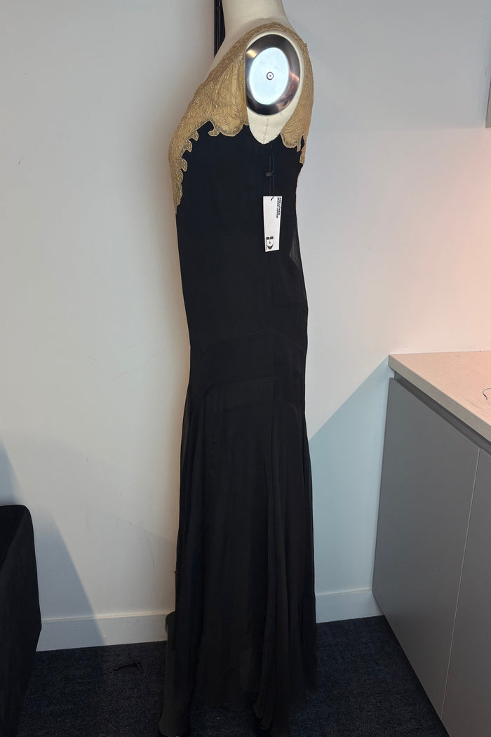 Antique 1920's Silk Flapper Midi Dress