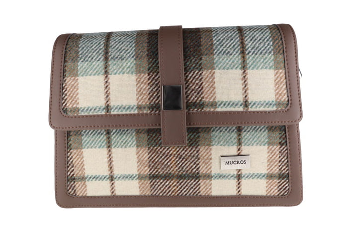 Aoife Mucros Bag - Seafoam & Brown Plaid