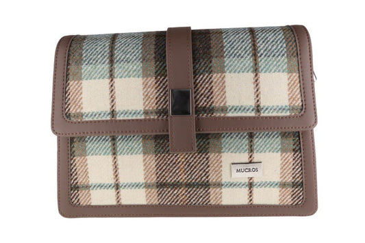 Aoife Mucros Bag - Seafoam & Brown Plaid