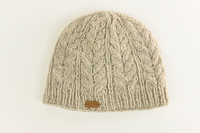 Aran Cable Pullon Hat - Oatmeal