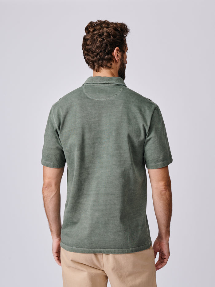 Aubin Khaki Arkwright Heavyweight Jersey Polo | Polo Shirts