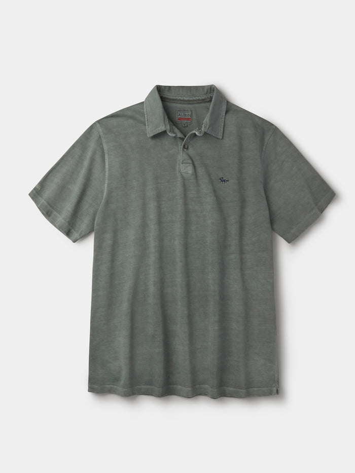 Aubin Khaki Arkwright Heavyweight Jersey Polo | Polo Shirts