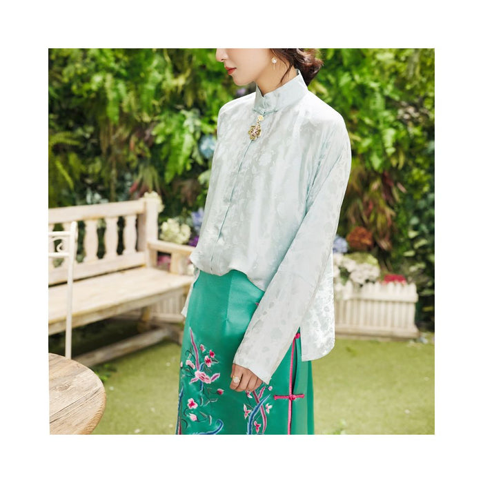 Light blue little rose reservation / XXL