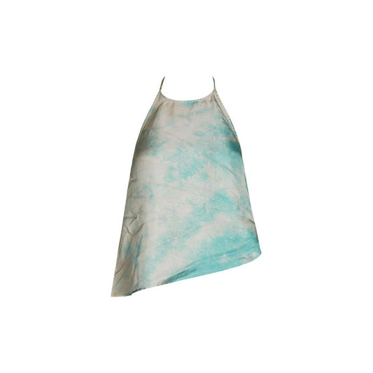 Asaya371 - SAKINAWANG 2021SS Summer Original Design Silk Tie Dyeing Neck Strap Open Back Top Color