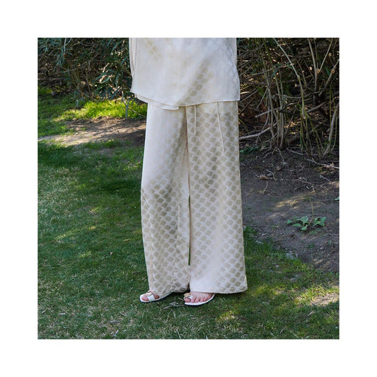 ASAYA4875 – Serene Satin Jacquard Pants🌿✨
