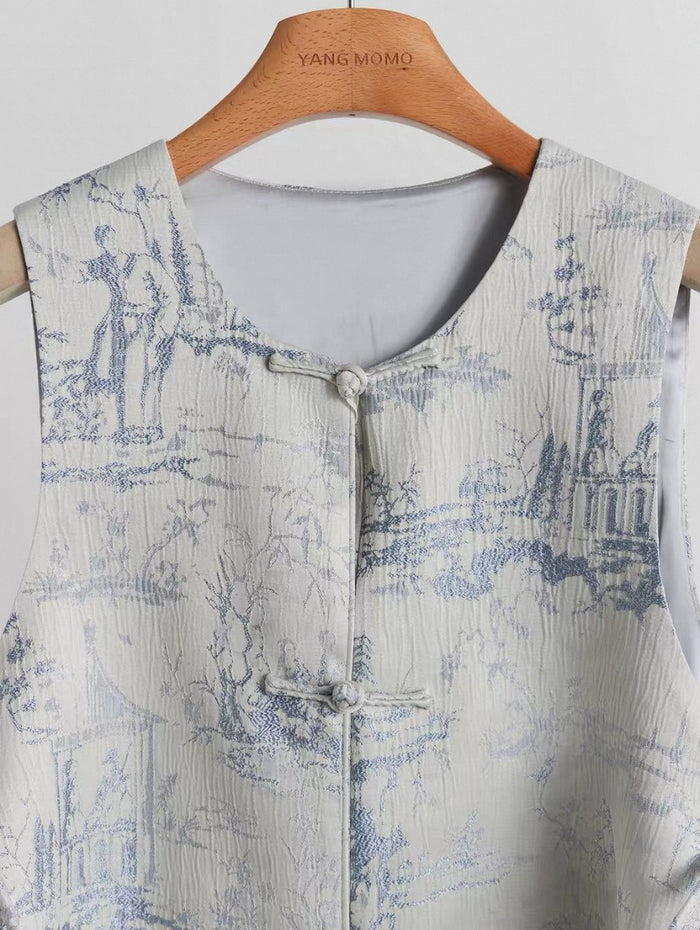 ASAYA4896 – Misty Horizon Jacquard Set 🌫️💙