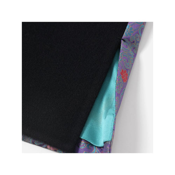 WWT08140 Coat Comes with 30 Cashmere 70 Wool Splicing 38 MM Four in One Ruyi Song Jin Vest image 3