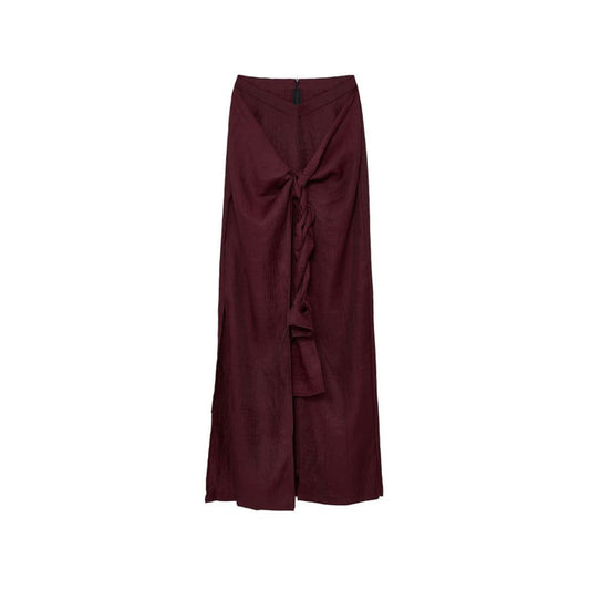 ASAYA6098 – Bordeaux Muse Draped Set 🍷✨