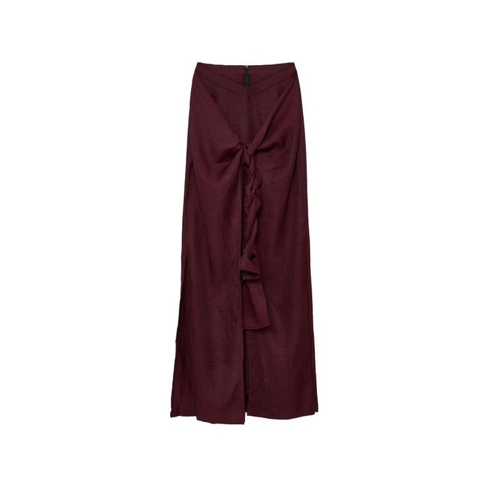 ASAYA6098 – Bordeaux Muse Draped Set 🍷✨