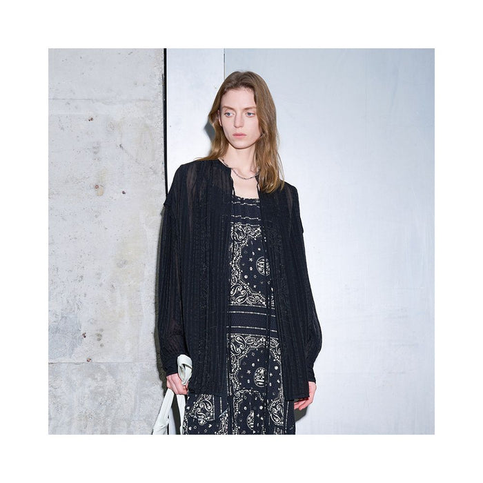 ASAYA6127 – Whisper Sheer Layer Shirt 🖤🤍