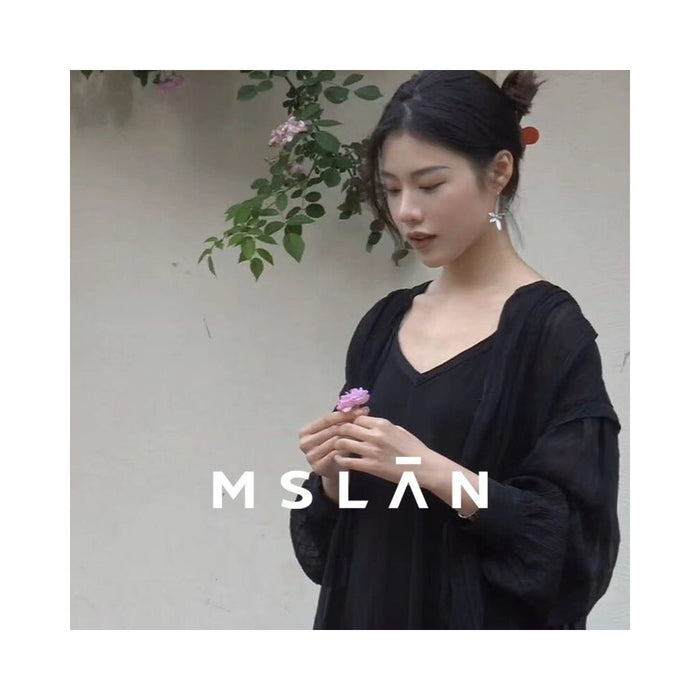 MSLAN Mall Same Style 2025 Summer New Loose Front Strap Loose Feel Shirt MGBN215 image 2