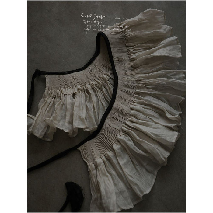 Classical handmade threaded collar CORU STAR pearl white autumn new item fake collar design image 1