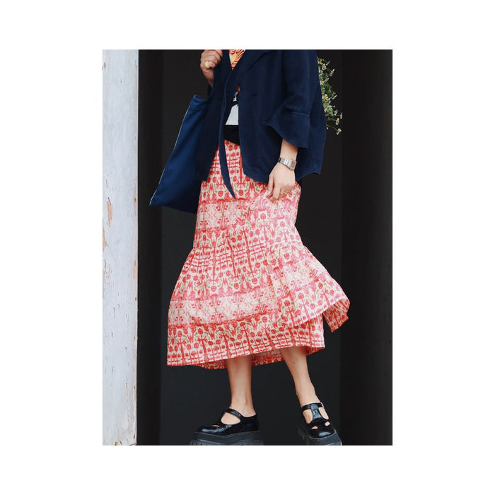 ASAYA6226 – Scarlet Folk Tiered Skirt ❤️✨