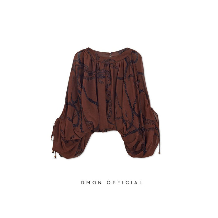 S blue size in stock / Antique brown top