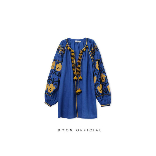 ASAYA6270 – Nomad Linen Embroidered Set 🏜️🖤