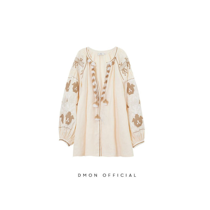 ASAYA6270 – Nomad Linen Embroidered Set 🏜️🖤