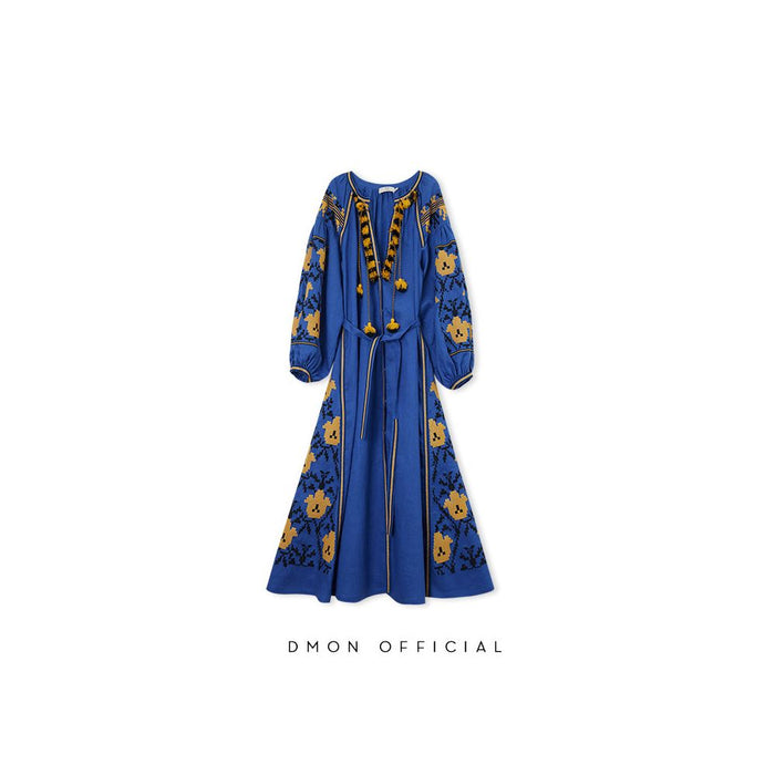 ASAYA6270 – Nomad Linen Embroidered Set 🏜️🖤