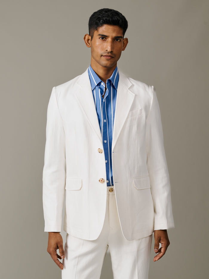Aubin Vintage White Axholme Jacket | Linen Jacket
