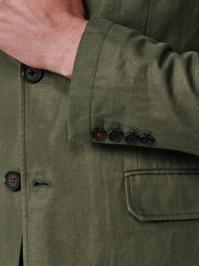 Aubin Khaki Axholme Jacket | Linen Jacket