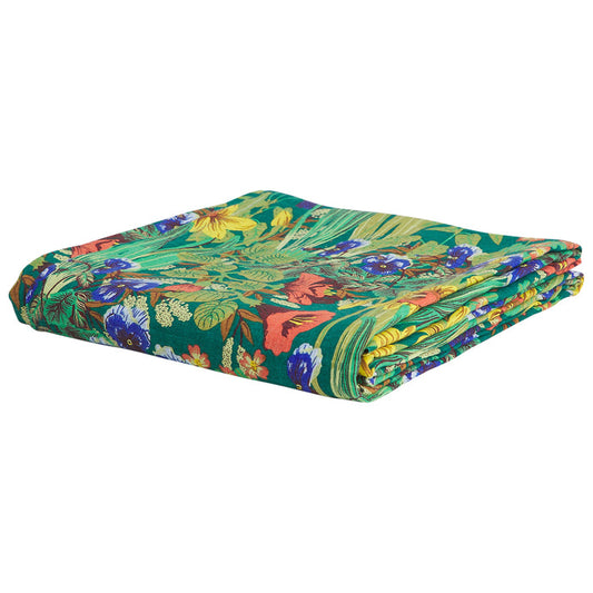 Babette Linen Sheets - Verdant Flat Sheet / Queen