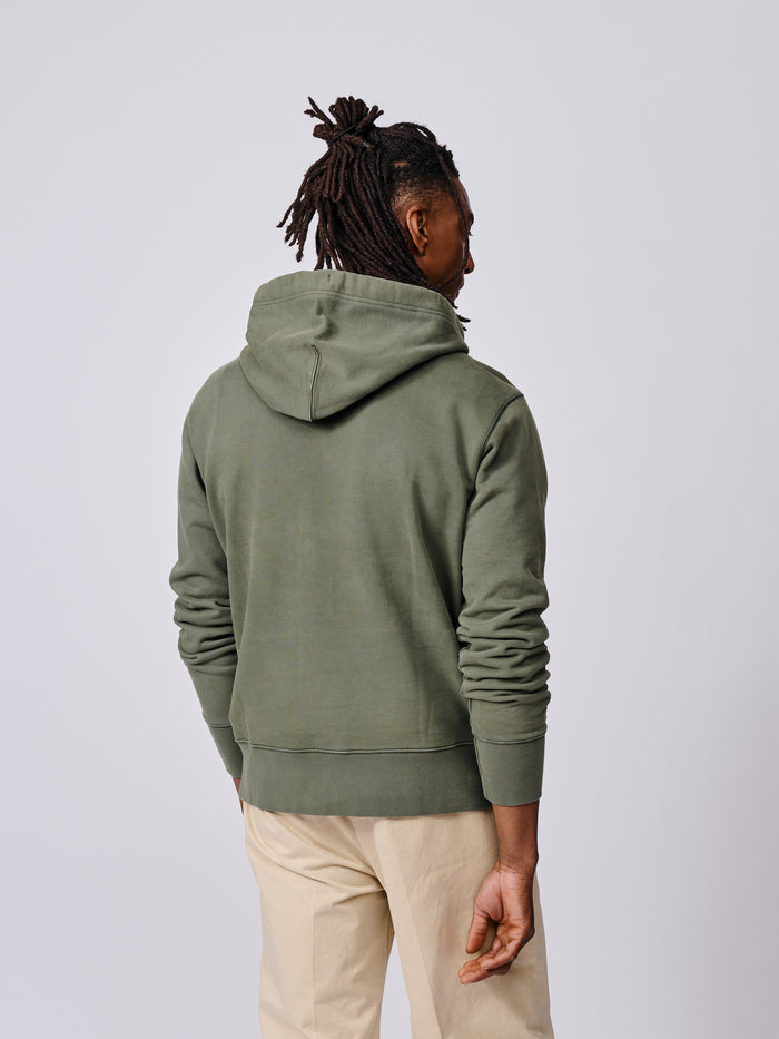Aubin Khaki Baildon Zip Neck Hoody | Hoody