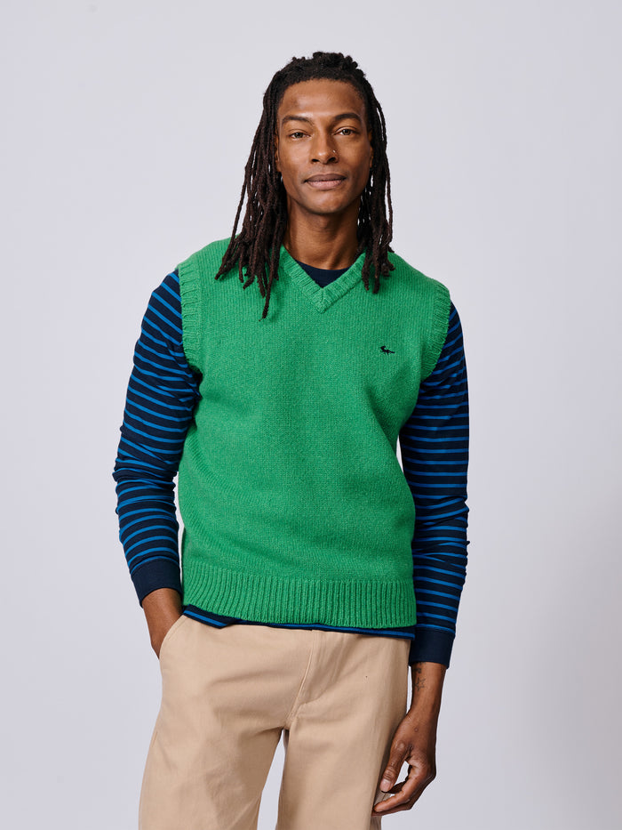 Aubin Green Baldwin Merino Tank Top | Slipover