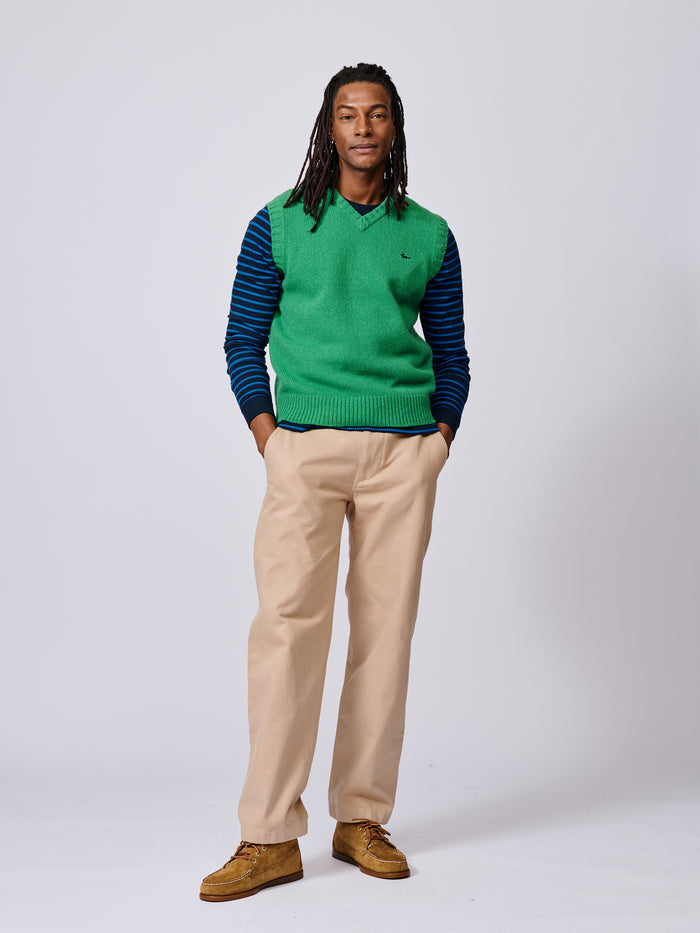 Aubin Green Baldwin Merino Tank Top | Slipover